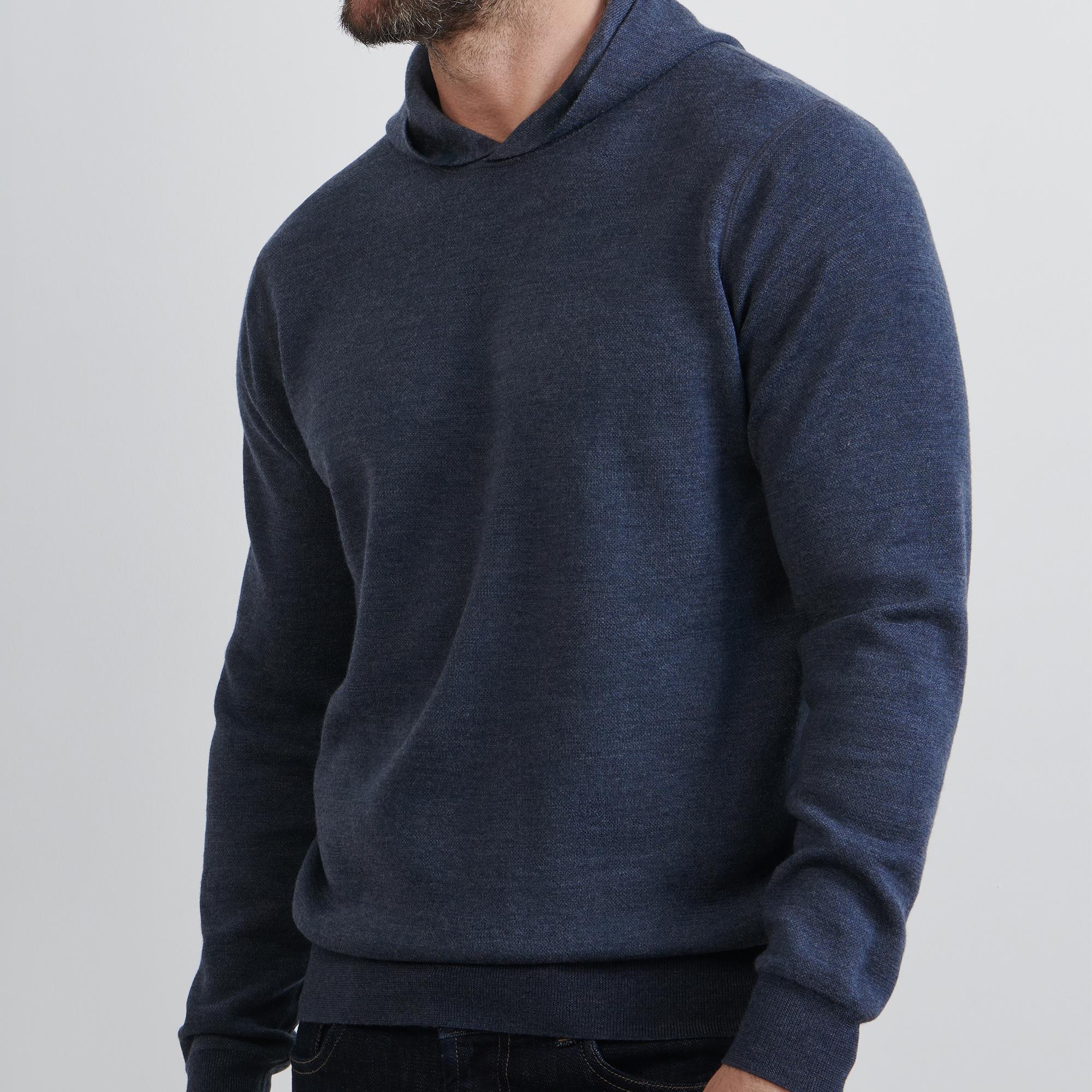 Peter Millar Reversible Camo Popover Mens Hoodie Blue Haze